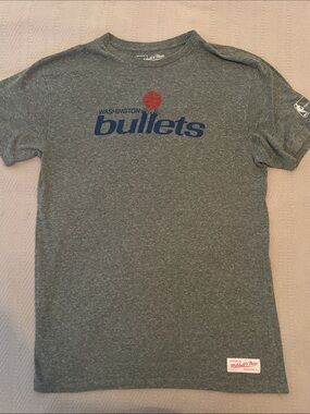 Mitchell & Ness Washington Bullets Hardwood Classics HWC Gray T-Shirt